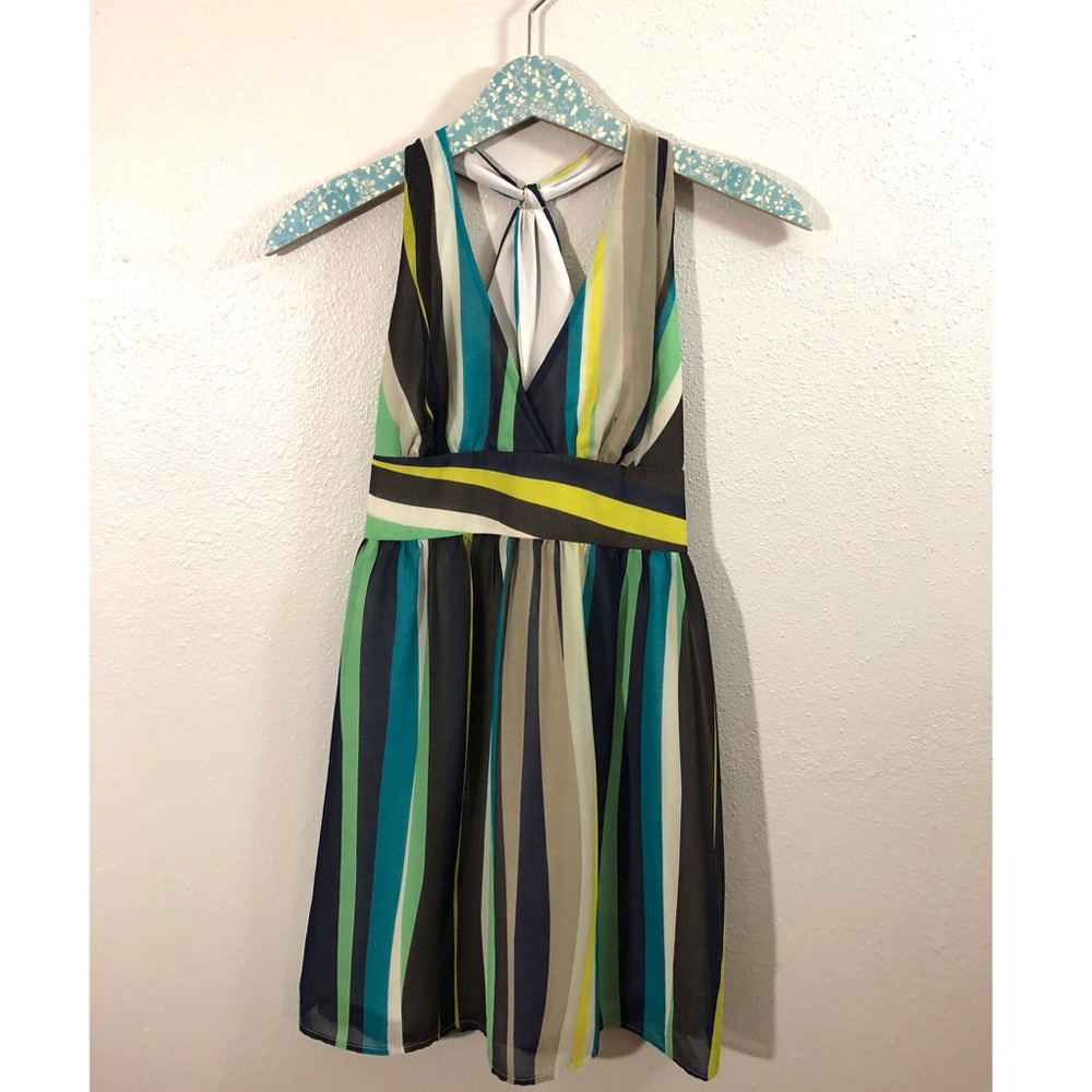 SALE banana republic] striped halter dress